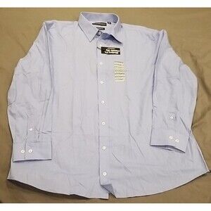 Nick Graham Shirt Mens 2XL 18 Blue Modern Fit Button Up Dress Shirt